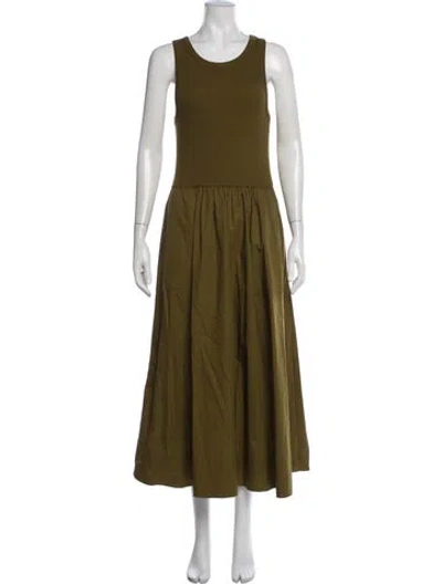 Pre-owned Me+em Crew Neck Midi Length Dress W/ Tags In Green