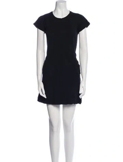 Pre-owned Me+em Crew Neck Mini Dress In Black