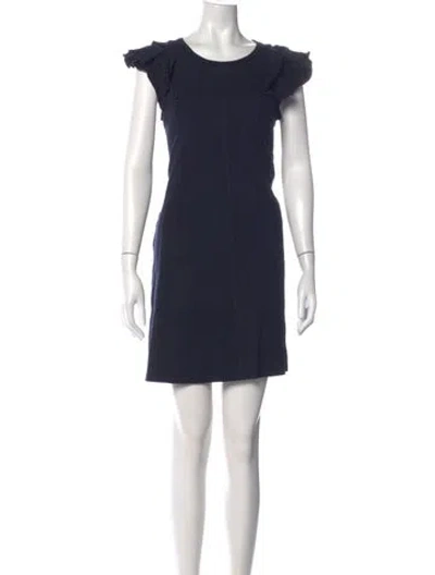 Pre-owned Me+em Crew Neck Mini Dress In Black