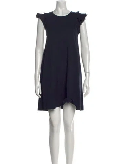 Pre-owned Me+em Crew Neck Mini Dress In Black