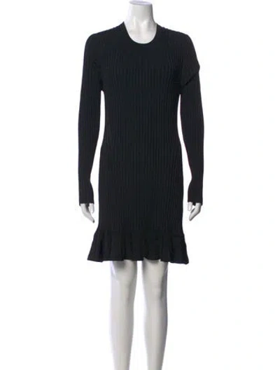 Pre-owned Me+em Crew Neck Mini Dress In Black