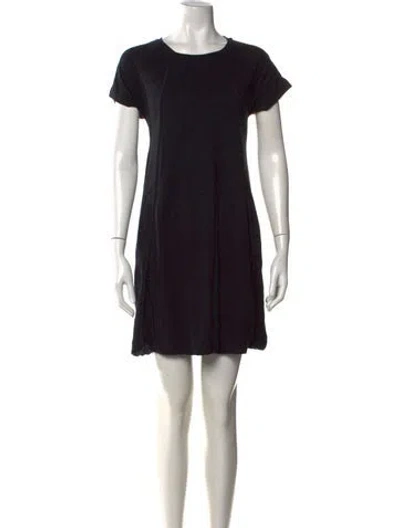 Pre-owned Me+em Crew Neck Mini Dress In Black