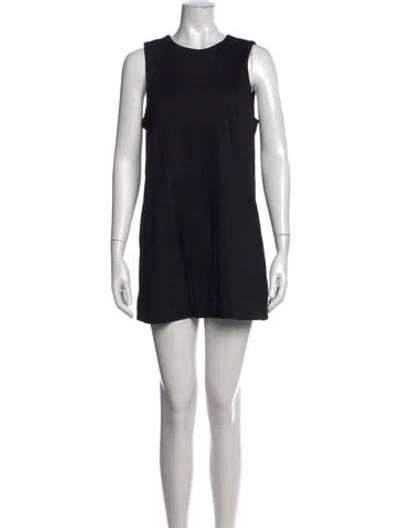 Pre-owned Me+em Crew Neck Mini Dress In Blue