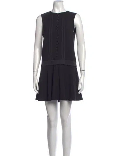 Pre-owned Me+em Crew Neck Mini Dress In Blue