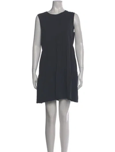 Pre-owned Me+em Crew Neck Mini Dress In Gray