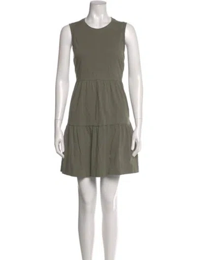 Pre-owned Me+em Crew Neck Mini Dress In Green