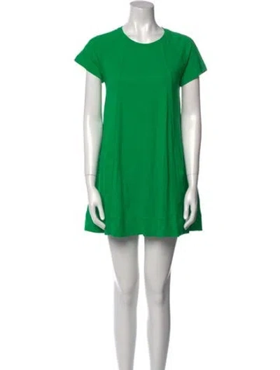 Pre-owned Me+em Crew Neck Mini Dress In Green