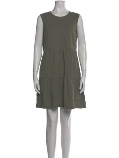 Pre-owned Me+em Crew Neck Mini Dress In Green