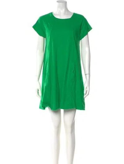 Pre-owned Me+em Crew Neck Mini Dress In Green