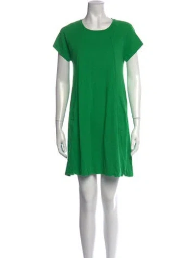 Pre-owned Me+em Crew Neck Mini Dress In Green
