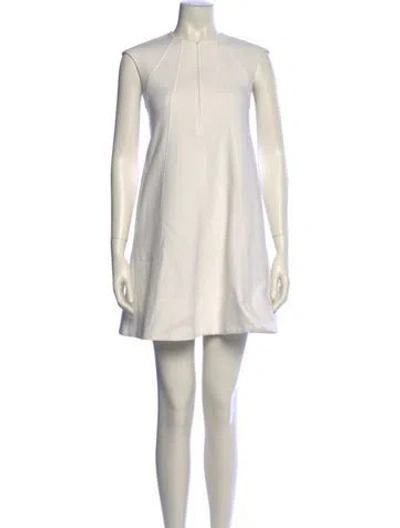 Pre-owned Me+em Crew Neck Mini Dress In Neutral