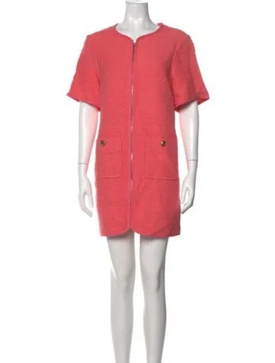Pre-owned Me+em Crew Neck Mini Dress In Pink