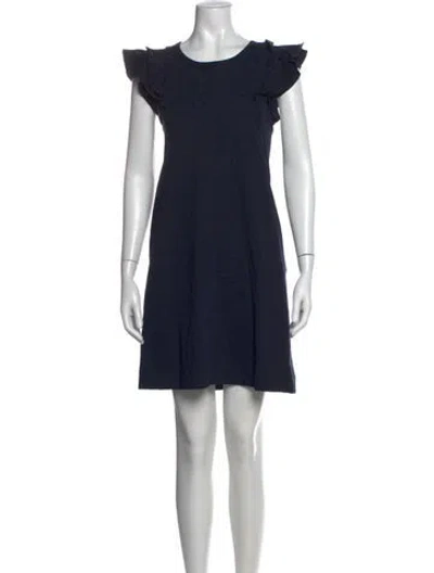 Pre-owned Me+em Crew Neck Mini Dress W/ Tags In Blue
