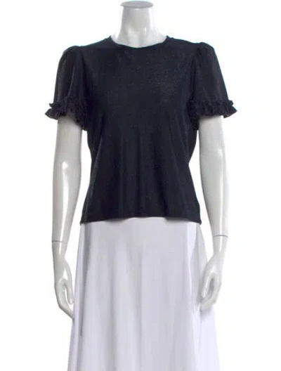 Pre-owned Me+em Crew Neck Short Sleeve Top In Blue