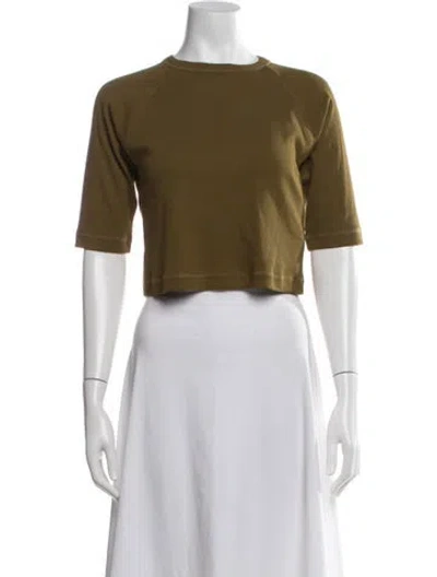 Pre-owned Me+em Crew Neck Short Sleeve Top In Neutrals