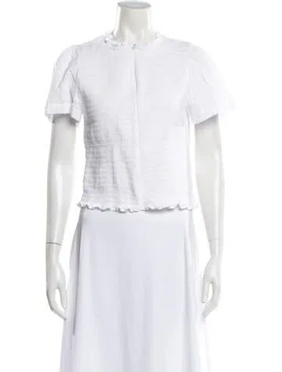 Pre-owned Me+em Crew Neck Short Sleeve Top In White