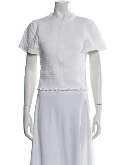 Pre-owned Me+em Crew Neck Short Sleeve Top In White