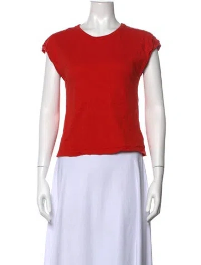 Pre-owned Me+em Crew Neck Short Sleeve T-shirt In Orange/red