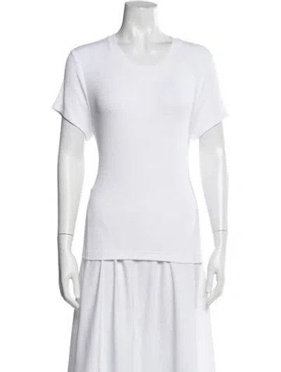 Pre-owned Me+em Crew Neck Short Sleeve T-shirt W/ Tags In White