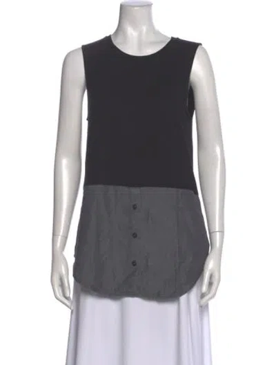 Pre-owned Me+em Crew Neck Sleeveless Top In Gray