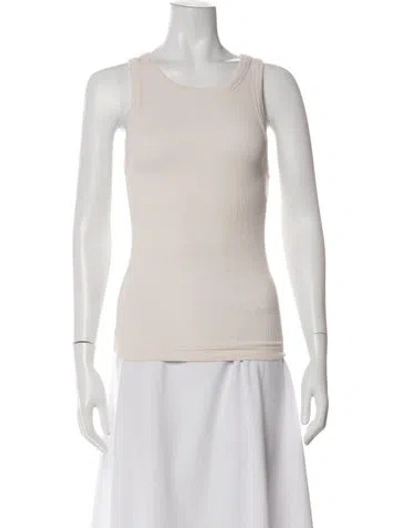 Pre-owned Me+em Crew Neck Sleeveless Top In Neutrals