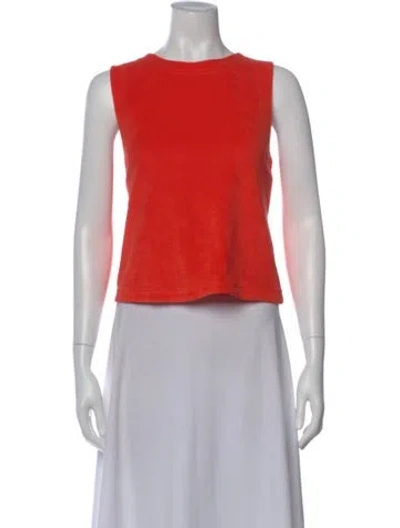 Pre-owned Me+em Crew Neck Sleeveless Top In Orange