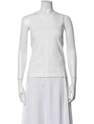 Pre-owned Me+em Crew Neck Sleeveless Top W/ Tags In White