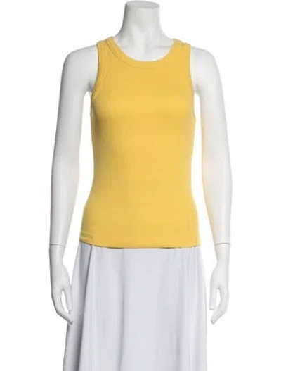 Pre-owned Me+em Crew Neck Sleeveless Top In Yellow
