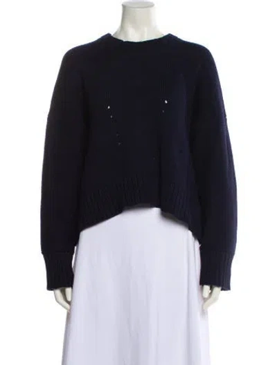 Pre-owned Me+em Crew Neck Sweater In Blue