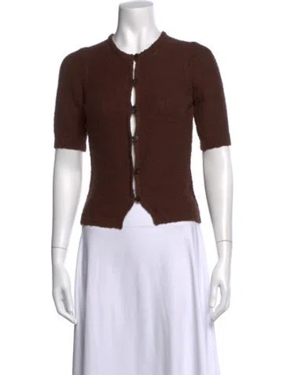 Pre-owned Me+em Crew Neck Sweater In Brown