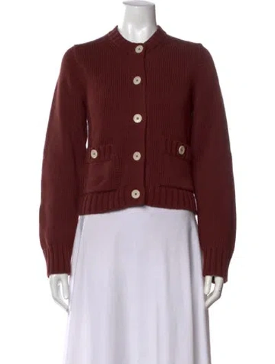 Pre-owned Me+em Crew Neck Sweater In Burgundy