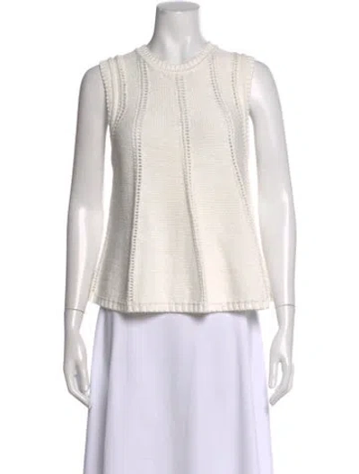 Pre-owned Me+em Crew Neck Sweater In White