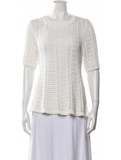 Pre-owned Me+em Crew Neck Sweater In White
