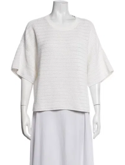 Pre-owned Me+em Crew Neck Sweater In White