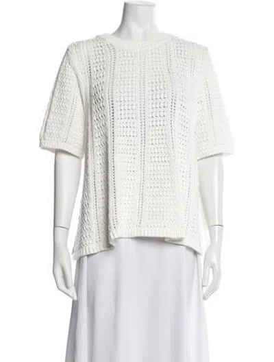 Pre-owned Me+em Crew Neck Sweater In White