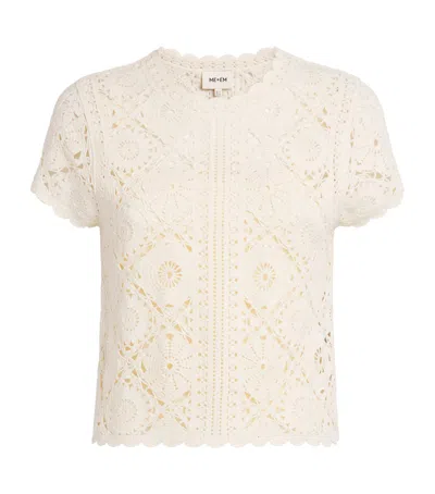 Me+em Crochet 2-in-1 Baby T-shirt In Ivory