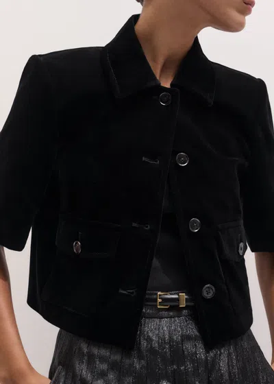 Me+em Cropped Evening Jacket Black