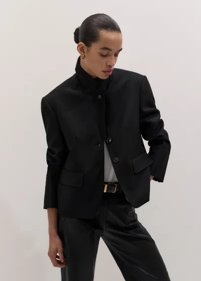 Me+em Cropped Intelligently Oversized Jacket Black