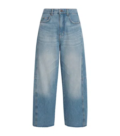 Me+em Cropped Straight Jeans In Blue