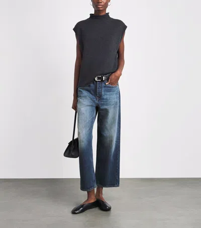 Me+em Cropped Straight Jeans In Blue