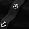 Me+em Crystal Button Cord Velour A-line Dress In Black