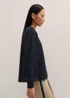 Me+em Curve Hem Sweatshirt In Navy