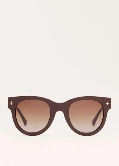 Me+em D Frame Sunglasses Milk Chocolate In Brown