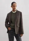 Me+em Deconstructed Cardigan Blazer In Multi Brown