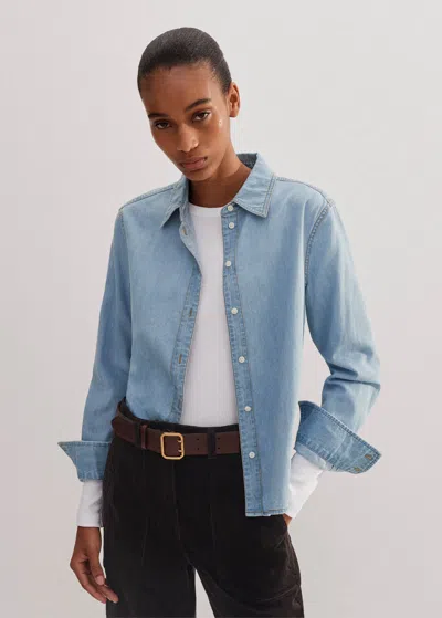 Me+em Denim Disruptor Shirt In Blue