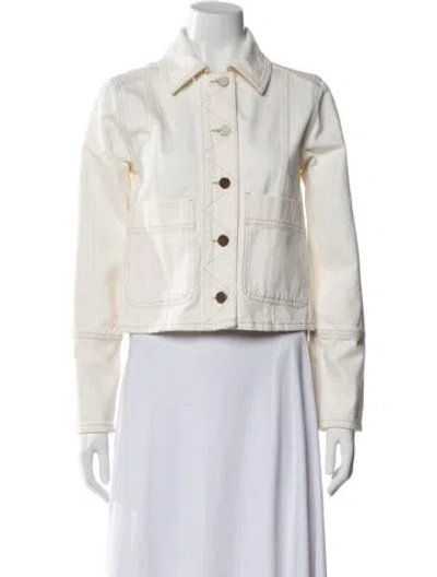 Pre-owned Me+em Denim Jacket In White