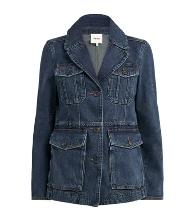 Me+em Slim Fit Utility Jacket Authentic Dark Blue Wash