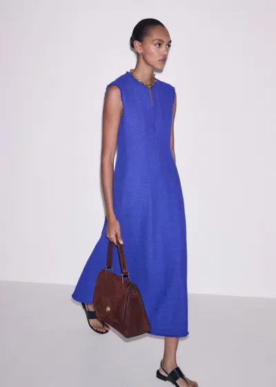 Me+em Desk-to-dinner Fit And Flare Maxi Dress Deep Blue