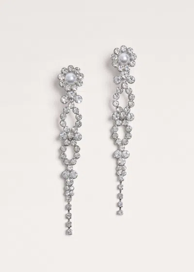 Me+em Diamante Drop Earrings Silver