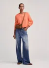 Me+em Distresses Authentic Mid-waist Baggy Jean In Winter Mid Wash